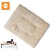 imageKampampH Pet Products Original Elevated Pet Cot Tan with Microfleece PadChocolateBlack Mesh