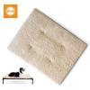 imageKampampH Pet Products Original Elevated Pet Cot Tan with Microfleece PadGrayBlack Mesh