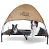 imageKampampH Pet Products Original Pet Cot Elevated Dog Bed ampamp Cot Canopy ChocolateBlack Mesh LargeChocolateBlack Mesh