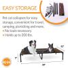 imageKampampH Pet Products Original Pet Cot Elevated Dog Bed ampamp Cot Canopy ChocolateBlack Mesh LargeChocolateBlack Mesh