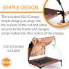 imageKampampH Pet Products Original Pet Cot Elevated Dog Bed ampamp Cot Canopy ChocolateBlack Mesh LargeChocolateBlack Mesh