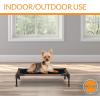 imageKampampH Pet Products Original Pet Cot Elevated Dog Bed ampamp Cot Canopy ChocolateBlack Mesh LargeChocolateBlack Mesh