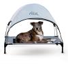 imageKampampH Pet Products Original Pet Cot Elevated Dog Bed ampamp Cot Canopy ChocolateBlack Mesh LargeGrayBlack Mesh