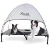 imageKampampH Pet Products Original Pet Cot Elevated Dog Bed ampamp Cot Canopy ChocolateBlack Mesh LargeGrayBlack Mesh