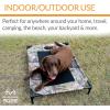 imageKampampH Pet Products Original Pet Cot Elevated Dog Bed ampamp Cot Canopy ChocolateBlack Mesh LargeRealtree Edge CamoBlack Mesh
