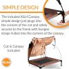 imageKampampH Pet Products Original Pet Cot Elevated Dog Bed ampamp Cot Canopy ChocolateBlack Mesh LargeRealtree Edge CamoBlack Mesh