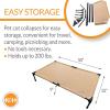 imageKampampH Pet Products Original Pet Cot Elevated Dog Bed ampamp Cot Canopy ChocolateBlack Mesh LargeTan All Season Mesh