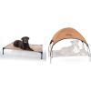 imageKampampH Pet Products Original Pet Cot Elevated Dog Bed ampamp Cot Canopy ChocolateBlack Mesh LargeTan All Season Mesh