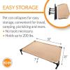 imageKampampH Pet Products Original Pet Cot Elevated Dog Bed ampamp Cot Canopy ChocolateBlack Mesh LargeTan All Season Mesh