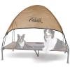 imageKampampH Pet Products Outdoor Elevated Dog Cot Canopy Cooling Sun Tent Shades Pets Washable WaterResistant Designed to Fit KampampH Large Elevated Dog Cots Sold Separately  Large 42 X 30in TanTan