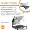 imageKampampH Pet Products Outdoor Elevated Dog Cot Canopy Cooling Sun Tent Shades Pets Washable WaterResistant Designed to Fit KampampH Large Elevated Dog Cots Sold Separately  Large 42 X 30in TanGray