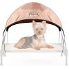 imageKampampH Pet Products Outdoor Elevated Dog Cot Canopy Cooling Sun Tent Shades Pets Washable WaterResistant Designed to Fit KampampH Large Elevated Dog Cots Sold Separately  Large 42 X 30in TanTan