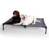 imageKampampH Pet Products Elevated Outdoor Dog Cot Bed Raised Cooling Bed with Washable Breathable Mesh for Large Dogs Portable Raised Platform Pet Bed Heavy Duty Metal Frame Hammock Bed Jumbo Gray