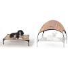 imageKampampH Pet Products Original Pet Cot Elevated Dog Bed ampamp Cot Canopy ChocolateBlack Mesh LargeTan All Season Mesh