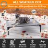 imageKampampH Pet Products Elevated Outdoor Dog Cot Bed Raised Cooling Bed with Washable Breathable Mesh for Medium Dogs Portable Raised Platform Pet Bed Heavy Duty Metal Frame Hammock Bed Medium Gray