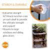 imageKampampH Pet Products EZ Mount Window Sill Cat Bed Cat Window Hammock Sturdy Cat Window Perch for Large Cats Cat Window Bed Cat Furniture Cat Hammock for Window Cat Perch Cat Shelf  Double Stack Gray12 X 23 Inches