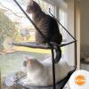 imageKampampH Pet Products EZ Mount Window Sill Cat Bed Cat Window Hammock Sturdy Cat Window Perch for Large Cats Cat Window Bed Cat Furniture Cat Hammock for Window Cat Perch Cat Shelf  Triple Stack Gray12 X 23 Inches