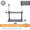 imageKampampH Pet Products EZ Mount Window Sill Cat Bed Cat Window Hammock Sturdy Cat Window Perch for Large Cats Cat Window Bed Cat Furniture Cat Hammock for Window Cat Perch Cat Shelf  Double Stack Gray12 X 23 Inches