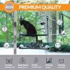 imageKampampH Pet Products EZ Mount Window Sill Cat Bed Cat Window Hammock Sturdy Cat Window Perch for Large Cats Cat Window Bed Cat Furniture Cat Hammock for Window Cat Perch Cat Shelf  Triple Stack Gray12 X 23 Inches