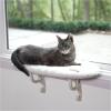 imageKampampH Pet Products Cat Window Perch Kitty Sill with Washable Cushion Bed Cover  Sturdy Cat Window Hammock Holds 40LBS for Large Cats Window Bed Seat for Indoor Pets  UnheatedFleece