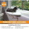 imageKampampH Pet Products Cat Window Perch Kitty Sill with Washable Cushion Bed Cover  Sturdy Cat Window Hammock Holds 40LBS for Large Cats Window Bed Seat for Indoor Pets  UnheatedFleece