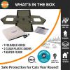 imageKampampH Pet Products Elevated Outdoor Cat House for Outside Cats  Outdoor Cat Shelter Insulated Water Resistant 2 Vinyl Door Flaps ToolFree Assembly Feral Cat Shelter House for Outside  Heated