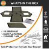 imageKampampH Pet Products Elevated Outdoor Cat House for Outside Cats  Outdoor Cat Shelter Insulated Water Resistant 2 Vinyl Door Flaps ToolFree Assembly Feral Cat Shelter House for Outside Unheated
