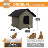 imageKampampH Pet Products Elevated Outdoor Cat House for Outside Cats  Outdoor Cat Shelter Insulated Water Resistant 2 Vinyl Door Flaps ToolFree Assembly Feral Cat Shelter House for Outside Unheated