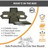 imageKampampH Pet Products Heated Elevated Outdoor Cat House for Outside Cats  ExtraWide  Large Outdoor Cat Shelter Insulated Water Resistant 2 Vinyl Doors ToolFree Assembly Feral Shelter for Outside
