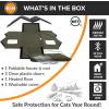 imageKampampH Pet Products Outdoor Cat House ExtraWide Unheated Cat Shelter for Two Olive 265 X 215 X 155 InchesHeated
