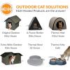 imageKampampH Pet Products Outdoor Cat House ExtraWide Unheated Cat Shelter for Two Olive 265 X 215 X 155 InchesUnheated
