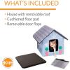 imageKampampH Pet Products Outdoor Kitty House Outdoor Cat House for Outside Community Cats Strays and Ferals Insulated Shelter Cold Weather House for Winter 19 X 22 X 17 Inches Unheated Cottage DesignCottage