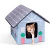 imageKampampH Pet Products Outdoor Kitty House Outdoor Cat House for Outside Community Cats Strays and Ferals Insulated Shelter Cold Weather House for Winter 19 X 22 X 17 Inches Unheated Cottage DesignCottage