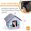 imageKampampH Pet Products Outdoor Kitty House Outdoor Cat House for Outside Community Cats Strays and Ferals Insulated Shelter Cold Weather House for Winter 19 X 22 X 17 Inches Unheated Cottage DesignCottage