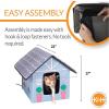 imageKampampH Pet Products Outdoor Kitty House Outdoor Cat House for Outside Community Cats Strays and Ferals Insulated Shelter Cold Weather House for Winter 19 X 22 X 17 Inches Unheated Cottage DesignCottage