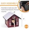 imageKampampH Pet Products Outdoor Kitty House Outdoor Cat House for Outside Community Cats Strays and Ferals Insulated Shelter Cold Weather House for Winter 19 X 22 X 17 Inches Unheated Cottage DesignBarn