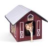 imageKampampH Pet Products Outdoor Kitty House Outdoor Cat House for Outside Community Cats Strays and Ferals Insulated Shelter Cold Weather House for Winter 19 X 22 X 17 Inches Unheated Cottage DesignBarn