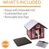 imageKampampH Pet Products Outdoor Kitty House Outdoor Cat House for Outside Community Cats Strays and Ferals Insulated Shelter Cold Weather House for Winter 19 X 22 X 17 Inches Unheated Cottage DesignBarn