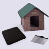 imageKampampH Pet Products Outdoor Kitty House Outdoor Cat House for Outside Community Cats Strays and Ferals Insulated Shelter Cold Weather House for Winter 19 X 22 X 17 Inches Unheated Cottage DesignLog Cabin