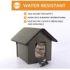 imageKampampH Pet Products Outdoor Kitty House Outdoor Cat House for Outside Community Cats Strays and Ferals Insulated Shelter Cold Weather House for Winter 19 X 22 X 17 Inches Unheated Cottage DesignLog Cabin