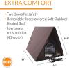 imageKampampH Pet Products Outdoor MultiKitty AFrame Cat House Feral Cat Shelter Chocolate 35 X 205 X 20 Inches UnheatedHeated