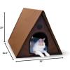 imageKampampH Pet Products Outdoor MultiKitty AFrame Cat House Feral Cat Shelter Chocolate 35 X 205 X 20 Inches UnheatedUnheated