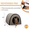 imageKampampH Pet Products Thermo Mod Kitty Shelter Waterproof Outdoor Heated Cat House Gray 21 X 14 X 13 InchesGray