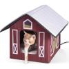 imageKampampH Pet Products Outdoor Kitty House Outdoor Cat House for Outside Community Cats Strays and Ferals Insulated Shelter Cold Weather House for Winter 19 X 22 X 17 Inches Unheated Cottage DesignBarn