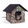 imageKampampH Pet Products Outdoor Kitty House Outdoor Cat House for Outside Community Cats Strays and Ferals Insulated Shelter Cold Weather House for Winter 19 X 22 X 17 Inches Unheated Cottage DesignRealtree EDGE