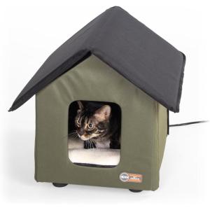 imageKampampH Pet Products Elevated Outdoor Cat House for Outside Cats  Outdoor Cat Shelter Insulated Water Resistant 2 Vinyl Door Flaps ToolFree Assembly Feral Cat Shelter House for Outside  Heated