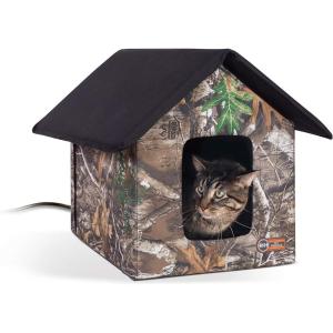 imageKampampH Pet Products Outdoor Kitty House Outdoor Cat House for Outside Community Cats Strays and Ferals Insulated Shelter Cold Weather House for Winter 19 X 22 X 17 Inches Unheated Cottage DesignRealtree EDGE