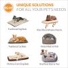 imageKampampH Pet Products Heated MultiKitty AFrame Outdoor Cat House Feral Cat Shelter with Escape Door Chocolate 35 X 205 X 20 Inches Heated