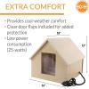 imageKampampH Pet Products Thermo Birchwood Manor Kitty Home Heated Real Birchwood 18 X 16 X 15 InchesHeated