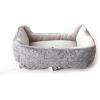 imageKampampH Pet Products Mothers Heated Dog Bed  Anxiety Relief Toy  Gray 16 X 20 Inches ExtraLarge for Dogs130L x 110W x 50Th